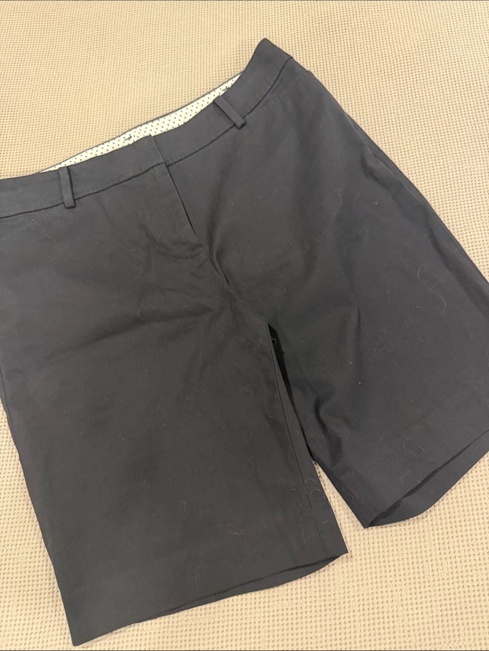 Talbots Black Perfect Shorts with Polka Dot Lining